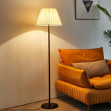 Classic Pleated Fabric Shade Standing Floor Lamp Image - 3