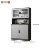 Classic Rectangular Wood Brown Storage Wine Cabinet #size