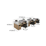 Classic Rectangular Wood White Compact Storage Office Set Image - 54