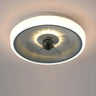 Classic Round Modern Flush Ceiling Fan with LED Light Image - 13