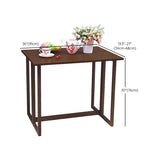 Classic Rubberwood Oval Folding Dining Table Brown Image - 17