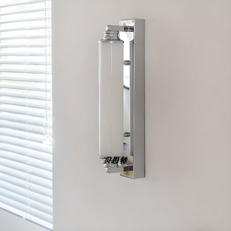 Classic Silver Cylindrical LED Vanity Wall Light Image - 1