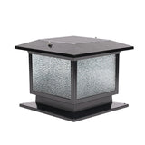 Classic Simple Square Glass Solar Outdoor Table Lamp Image - 6