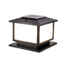 Classic Simple Square Metal Outdoor Black Solar Lamp Image - 2