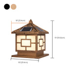 Classic Simple Square Metal Solar Outdoor Lantern Lamp Image - 19