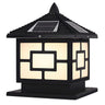 Classic Simple Square Metal Solar Outdoor Lantern Lamp Image - 7