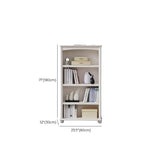 Classic Simple White Rectangular Wood Storage Bookcase Image - 24