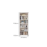 Classic Simple White Rectangular Wood Storage Bookcase Image - 28