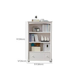 Classic Simple White Rectangular Wood Storage Bookcase Image - 29