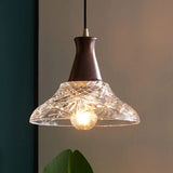 Classic Simplicity Glass Cone Brown Pendant Light Image - 1