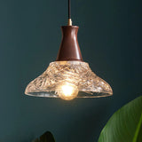 Classic Simplicity Glass Cone Brown Pendant Light Image - 2