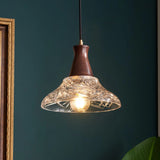 Classic Simplicity Glass Cone Brown Pendant Light Image - 3