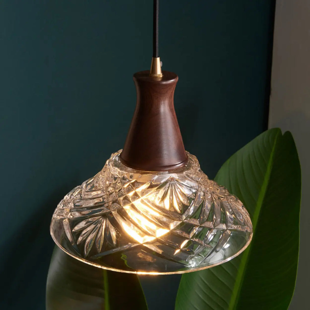 Classic Simplicity Glass Cone Brown Pendant Light Image - 4