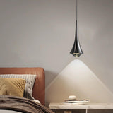 Classic Sleek Alloy Cone Metal Bedroom Pendant Light Image - 1