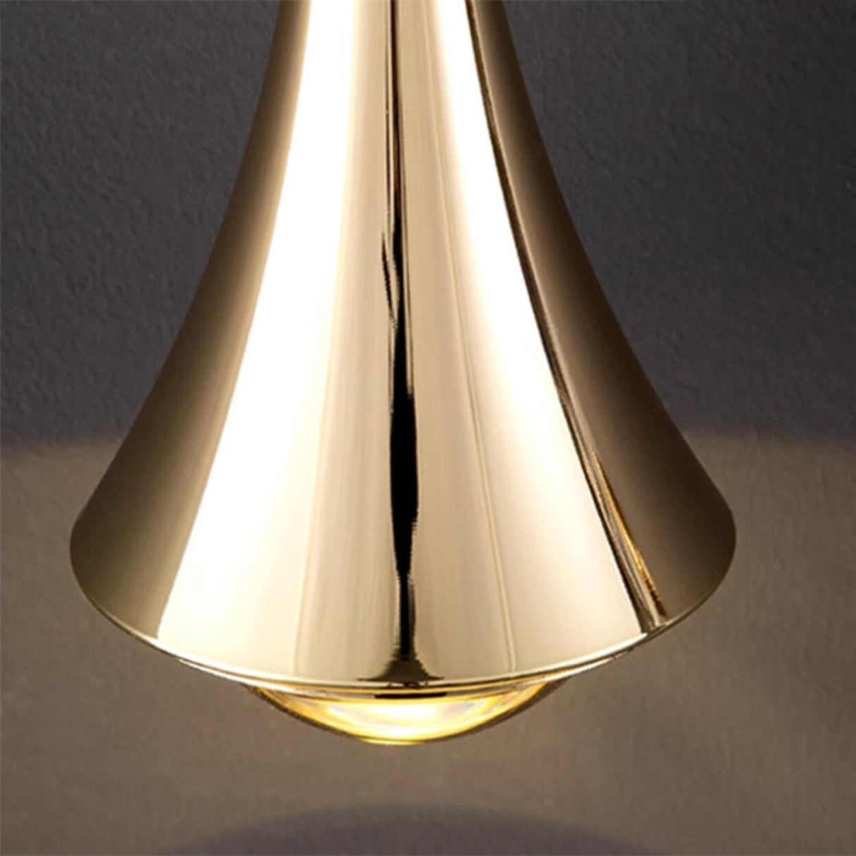 Classic Sleek Alloy Cone Metal Bedroom Pendant Light Image - 11