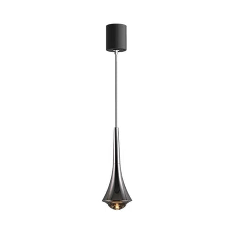 Classic Sleek Alloy Cone Metal Bedroom Pendant Light Image - 2