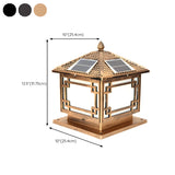 Classic Solar Asian Square Outdoor Garden Lantern Lamp Image - 15