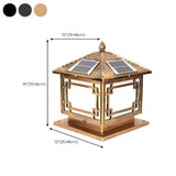 Classic Solar Asian Square Outdoor Garden Lantern Lamp Image - 16