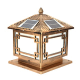 Classic Solar Asian Square Outdoor Garden Lantern Lamp Image - 3