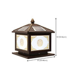 Classic Solar Chinese Pattern Square Outdoor Table Lamp Image - 22