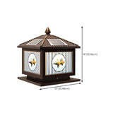 Classic Solar Chinese Pattern Square Outdoor Table Lamp Image - 25