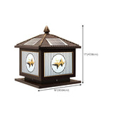 Classic Solar Chinese Pattern Square Outdoor Table Lamp Image - 26