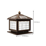 Classic Solar Chinese Pattern Square Outdoor Table Lamp Image - 28