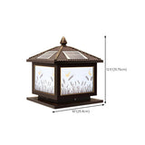 Classic Solar Chinese Pattern Square Outdoor Table Lamp Image - 36