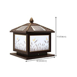 Classic Solar Chinese Pattern Square Outdoor Table Lamp Image - 38