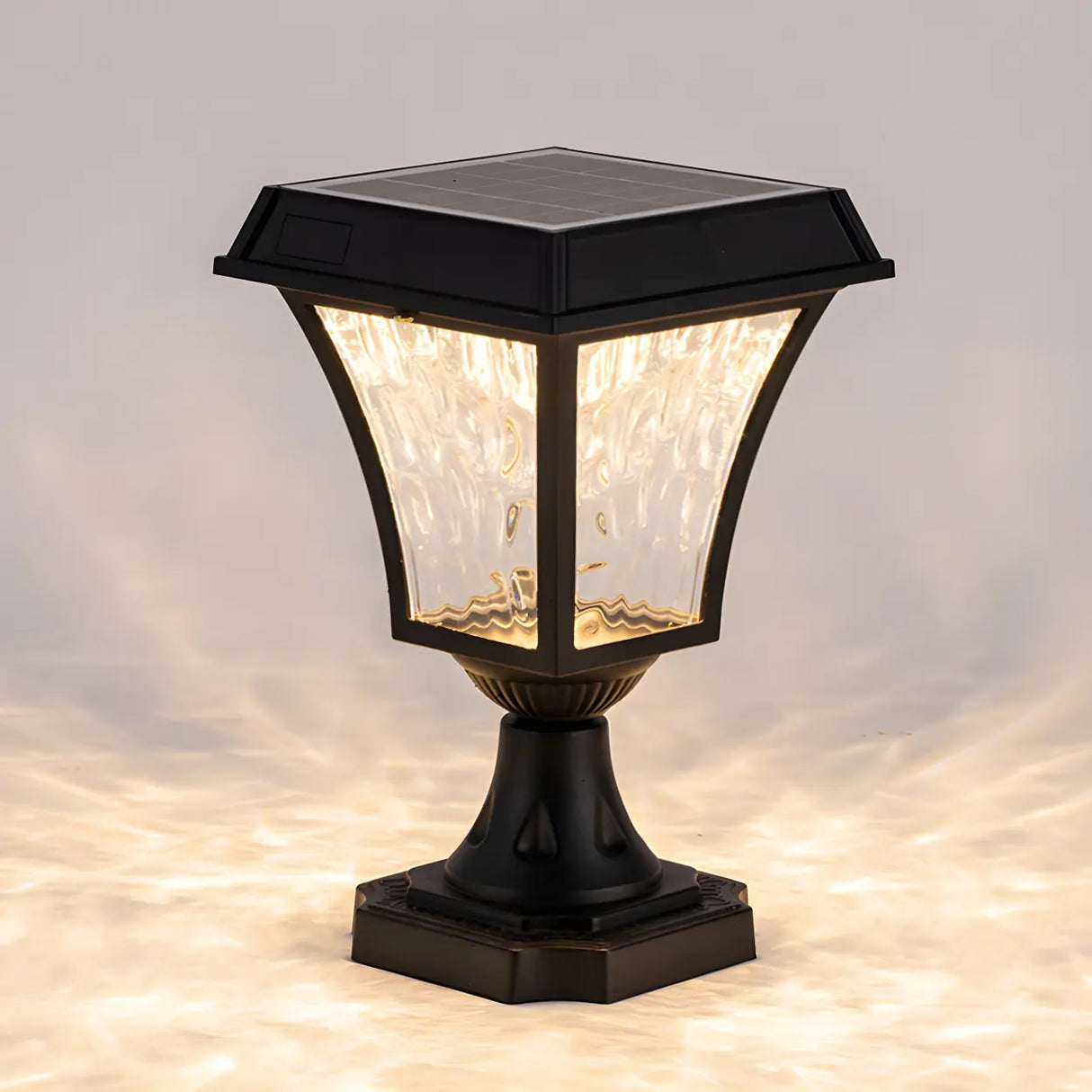 Classic Solar LED Lantern Outdoor Post Table Lamp Image - 6