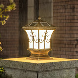 Classic Solar Outdoor Bronze Lantern Garden Post Light Image - 17