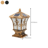 Classic Solar Outdoor Bronze Lantern Garden Post Light #size