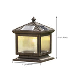 Classic Solar-Powered Lantern Glass Outdoor Table Lamp Image - 11