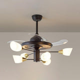 Classic Sputnik White Shade Ceiling Fan with Lights Image - 2