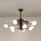 Classic Sputnik White Shade Ceiling Fan with Lights Image - 5