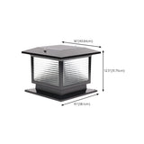 Classic Square Glass Outdoor Pillar Table Lamp Black Image - 19