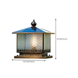 Classic Square Glass Solar Post Outdoor Table Lamp Image - 15