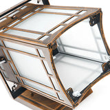 Classic Square Metal Outdoor Glass Lantern Wall Light Image - 16