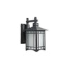 Classic Square Metal Outdoor Glass Lantern Wall Light Image - 2