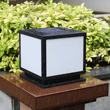 Classic Square Metal Outdoor Pathway Table Lamp Black Image - 15