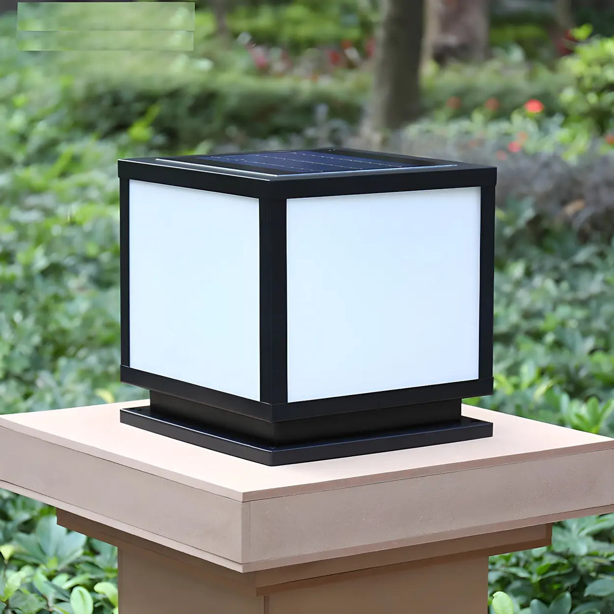 Classic Square Metal Outdoor Pathway Table Lamp Black Image - 16