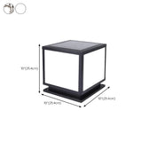 Classic Square Metal Outdoor Pathway Table Lamp Black Image - 20