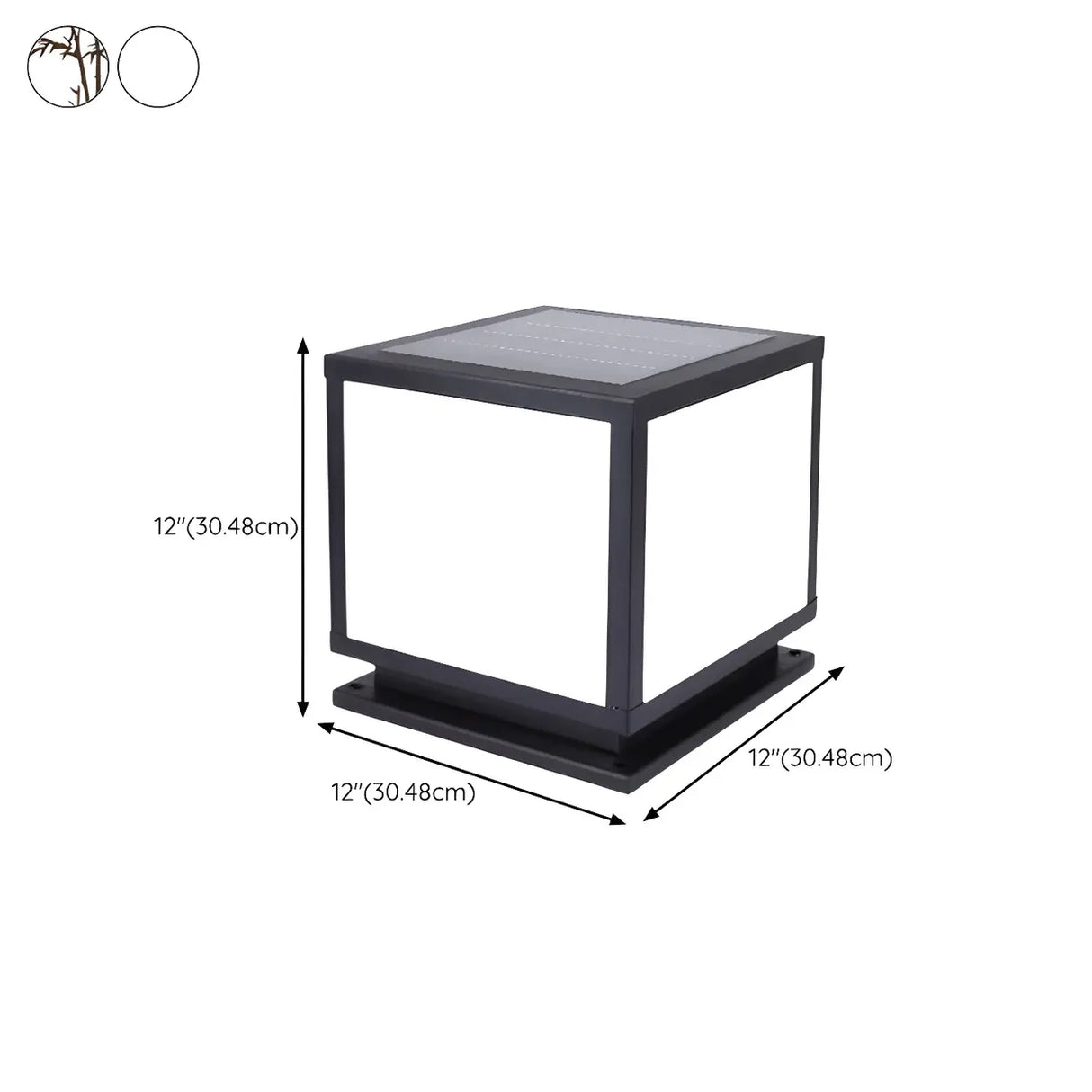 Classic Square Metal Outdoor Pathway Table Lamp Black Image - 21