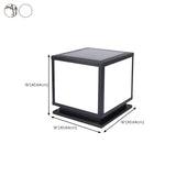 Classic Square Metal Outdoor Pathway Table Lamp Black Image - 22