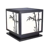 Classic Square Metal Outdoor Pathway Table Lamp Black Image - 3