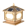 Classic Square Solar Lantern Outdoor Table Lamp Black Image - 3