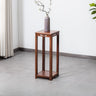 Classic Square Wood Base Indoor Plant Stand Walnut Image - 13