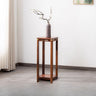 Classic Square Wood Base Indoor Plant Stand Walnut Image - 14