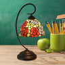 Classic Tiffany Dome Stained Glass Floral Desk Lamp Image - 4