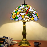 Classic Tiffany Dragonfly Stained Glass Table Lamp Image - 1